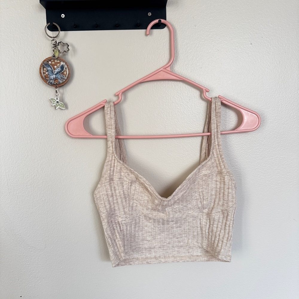 H&M Light Tan Ribbed Top